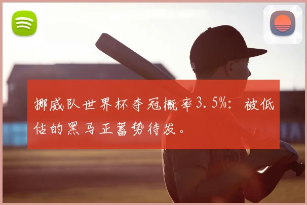 挪威队世界杯夺冠概率3.5%：被低估的黑马正蓄势待发。